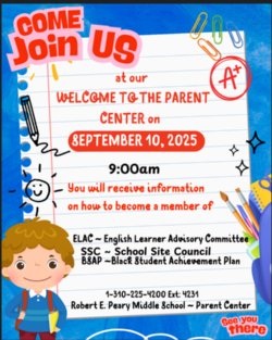 Please join us to learn how you can be involved at Peary MS!